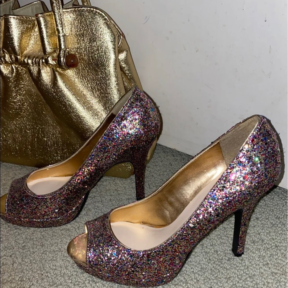 Candie’s glitter sparkle heels